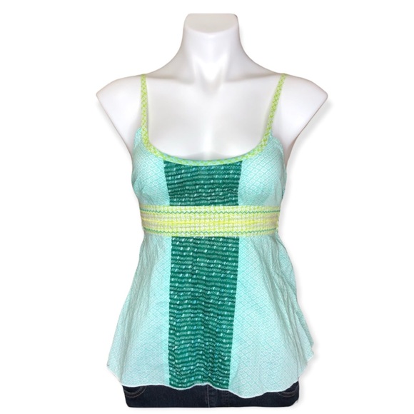 Free People Tops - FREE PEOPLE Patchwork Embroidered Tank Top with Back Tie Size 4